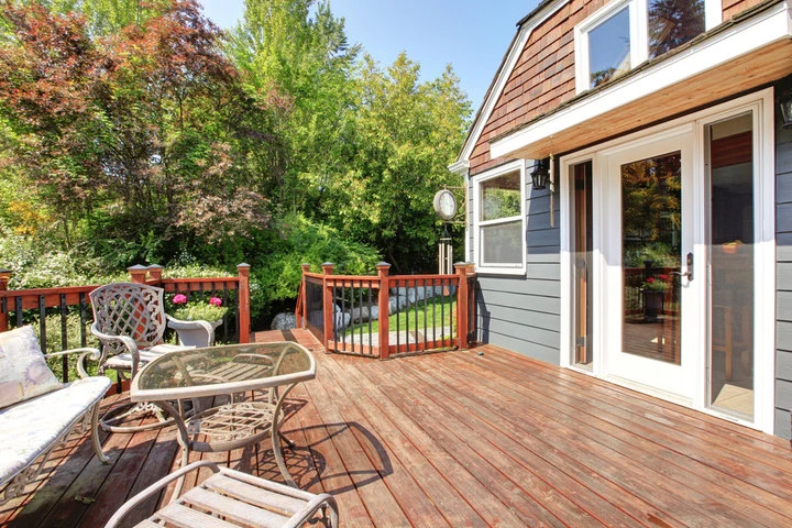 Allentown residential neighborhood featuring custom outdoor living spaces and decks